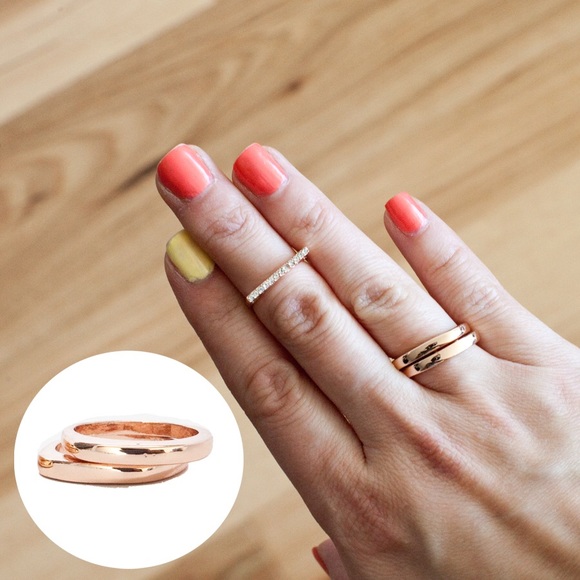 Rose Gold Stackable Rings - Picture 2 of 2